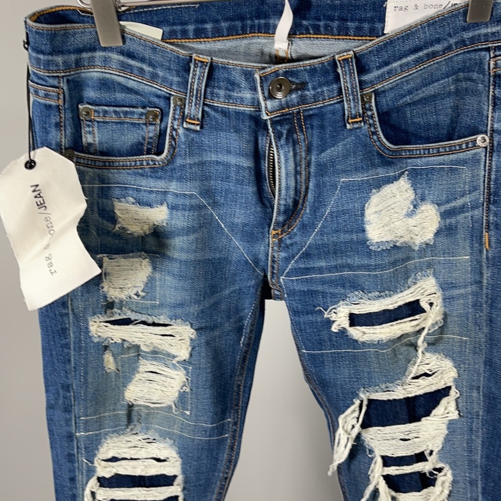 New with tags thrashed Rag&Bone skinny jeans - Picture 2 of 5